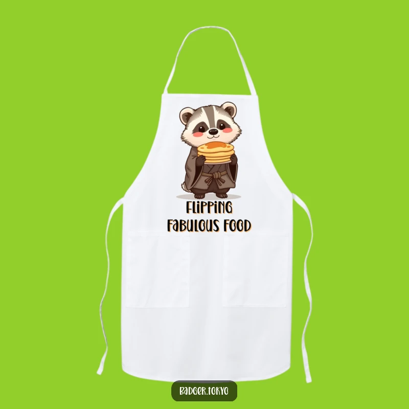 Funny Kawaii Badger Pancake Apron - Chef's Proud Breakfast Gift