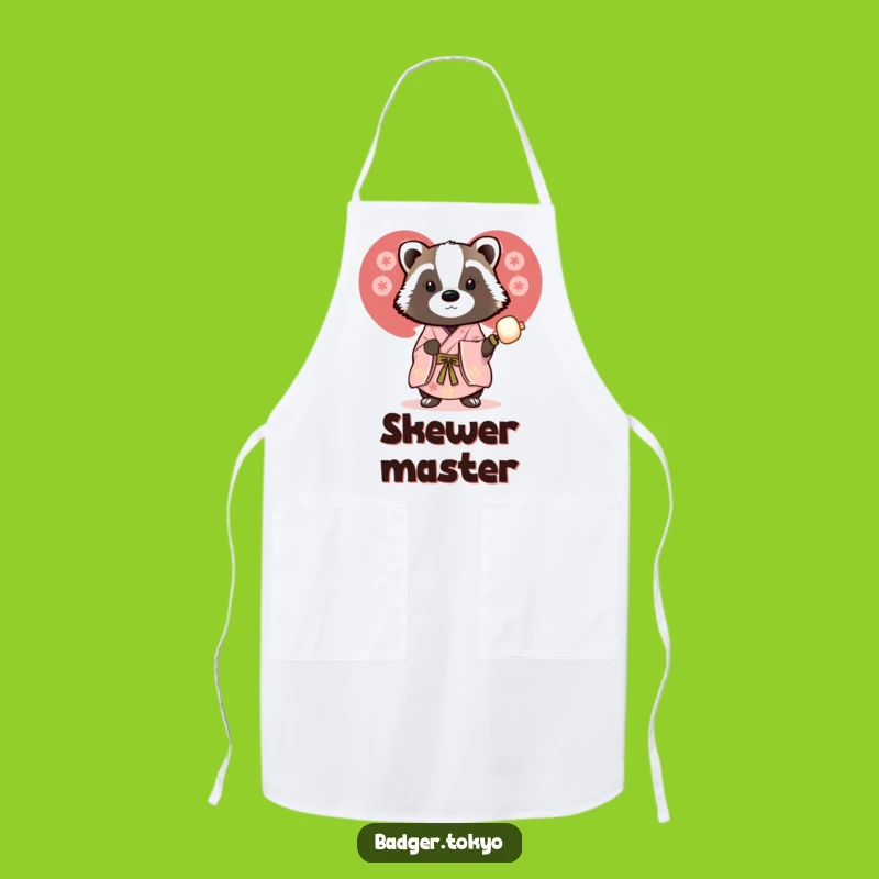 Funny Kitchen Apron: Badger Dango Kimono - Chef's Sweet Style