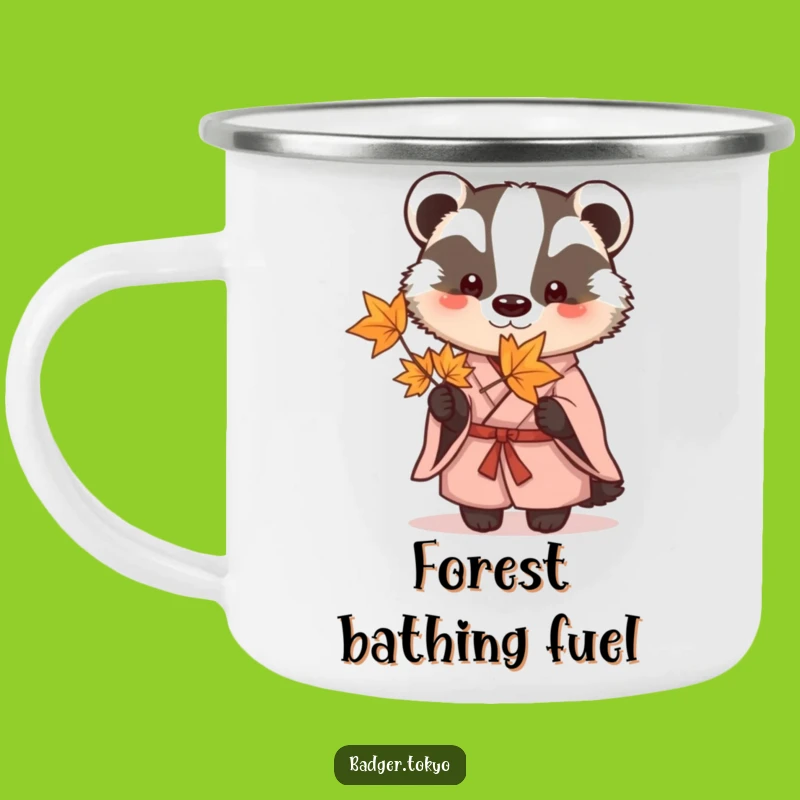 Funny Badger Kimono Camping Mug - Adventure Leaf Holder, Great Funny Gift