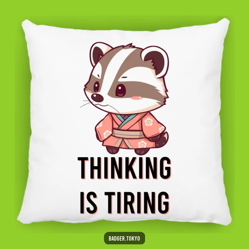 Funny Kawaii Badger Kimono Pillow: Inquisitive Comfort, Cute Home Decor, Funny Gift