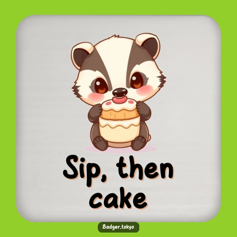 Funny Badger Cake Balance Coaster - Curious Table Art, Ideal Funny Gift