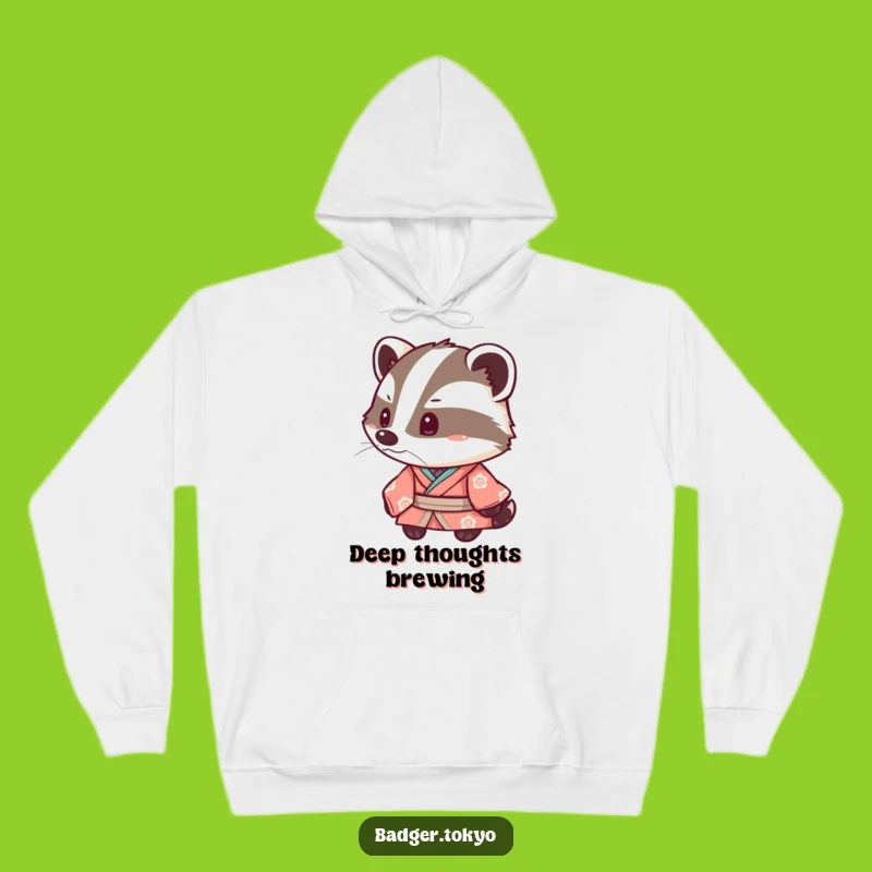 Funny Kawaii Badger Kimono Hoodie: Inquisitive, Cozy, and a Hilarious Funny Gift