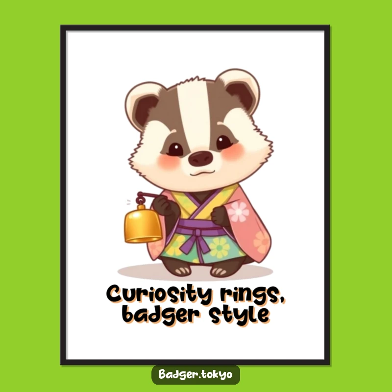 Free Printable Badger Wall Art: Curious Discovery, Funny Downloadable Decor