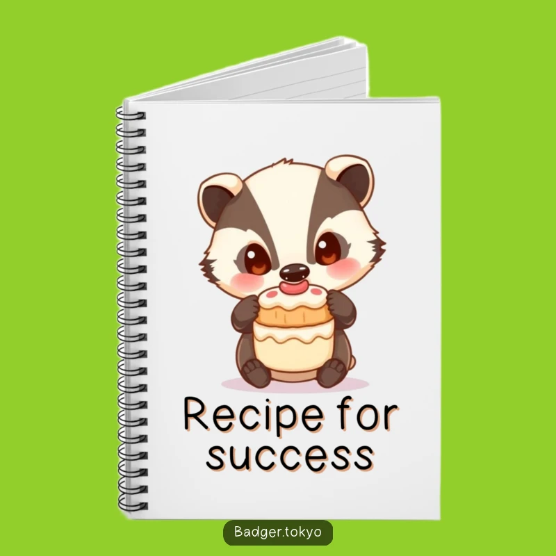 Funny Badger Cake Balance Notebook - Journal Curious Ideas, Perfect Funny Gift
