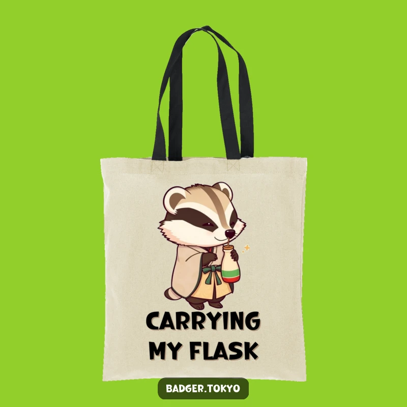 Funny Sake Badger Kimono Tote Bag - Carry Your Celebration